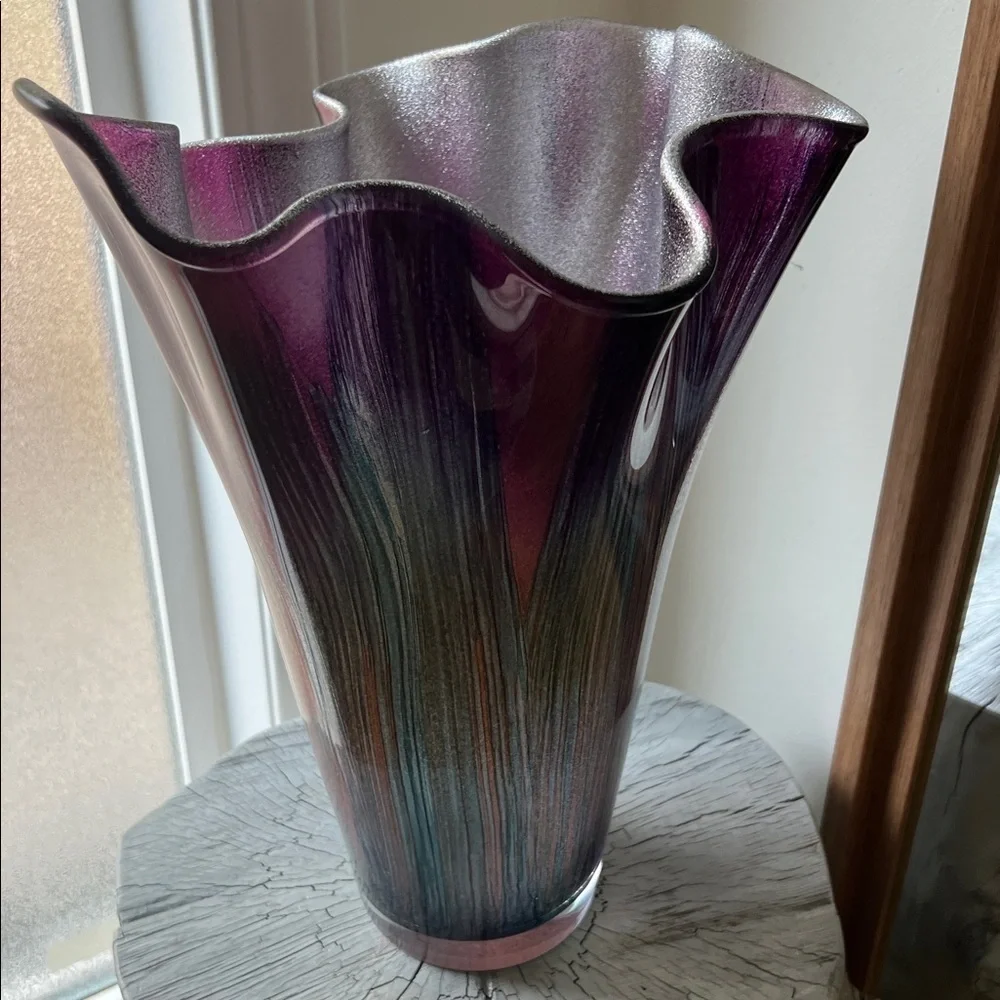 Pier 1 Imports Murano Glass Vase Made In Italy New with Tags